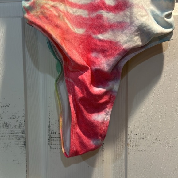 Slunks Tie Dye One-Piece Cheeky Swimsuit S bathing suit volleyball - Picture 5 of 8